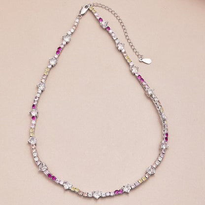 [ECHO ]Delicate Colorful Rainbow Tennis Chain