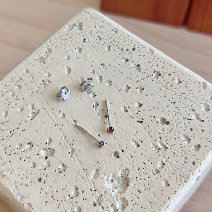 [ECHO ]Delicate Solitaire Earrings