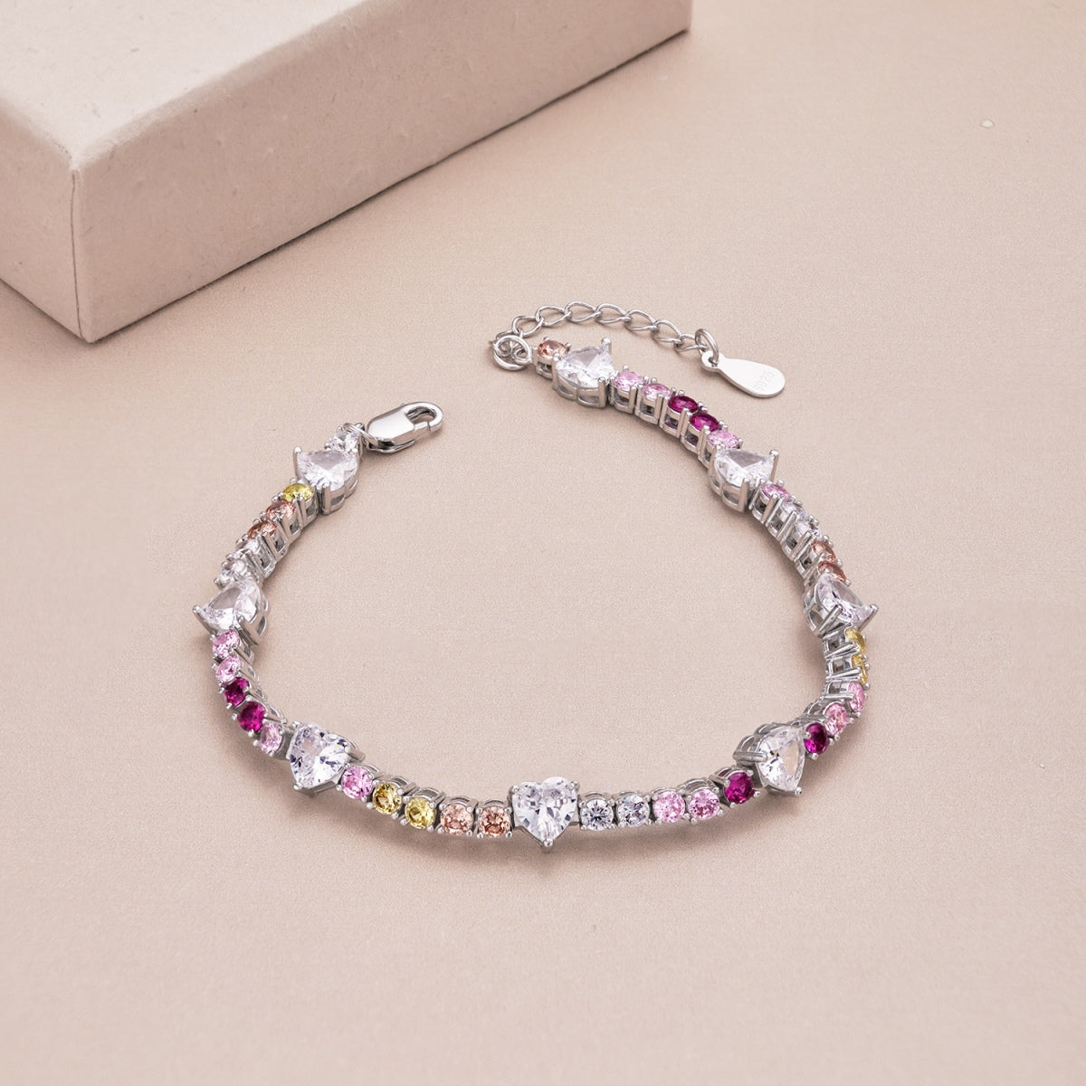 [ECHO ]Romantic Heart Shape Round Cut Lover Bracelet