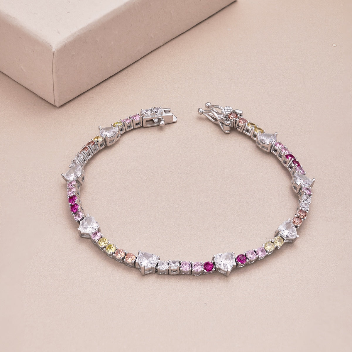 [ECHO ]Romantic Heart Shape Round Cut Lover Bracelet