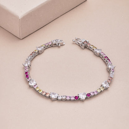 [ECHO ]Romantic Heart Shape Round Cut Lover Bracelet