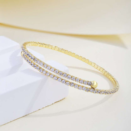 [ECHO ]Row of Diamonds Round Fashion Bracelet