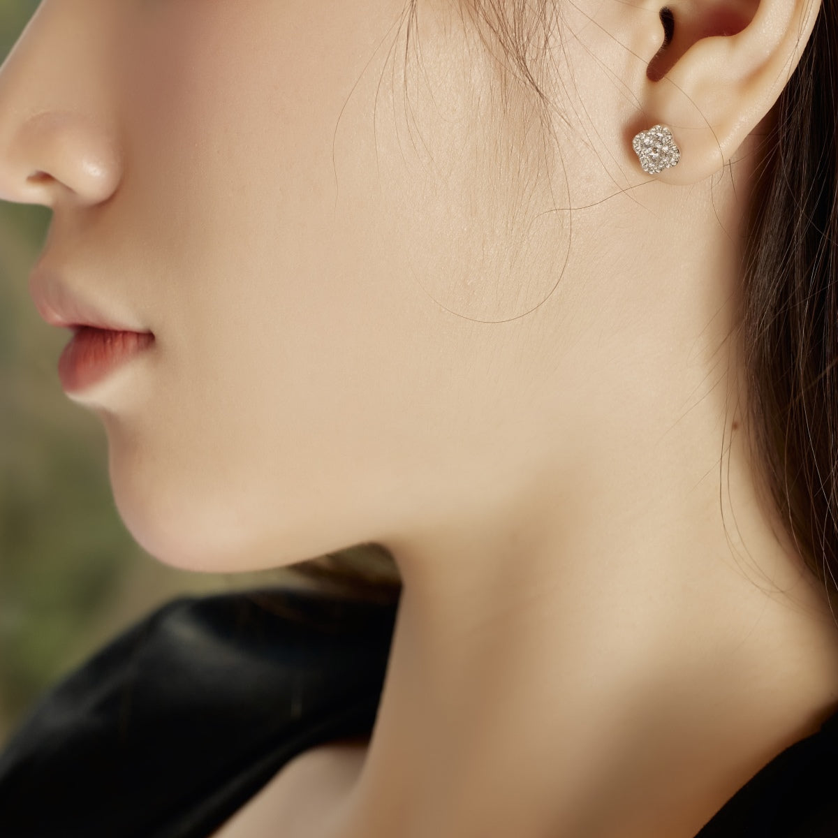 [ECHO ]Four-Leaf Clover Flower Shaped Earrings