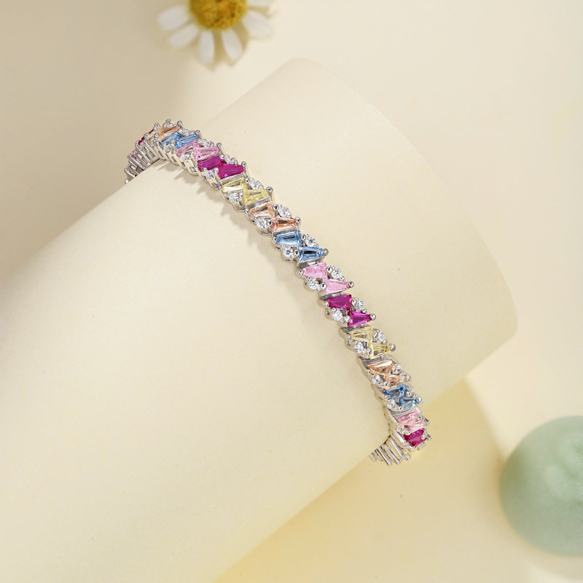 [ECHO ]Ornate Sparkling Multi Cut Party Bracelet