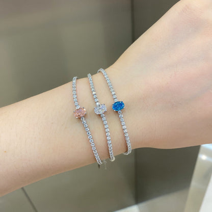 [ECHO ]0.75 Carat Exquisite Oval Cut Daily Bracelet