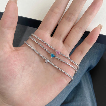 [ECHO ]0.5 Carat Elegant Romantic Heart Shape Lover Bracelet