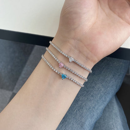 [ECHO ]0.5 Carat Elegant Romantic Heart Shape Lover Bracelet
