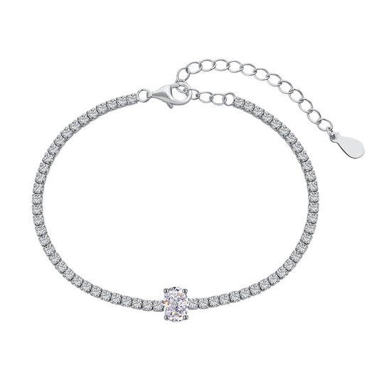 [ECHO ]0.75 Carat Exquisite Oval Cut Daily Bracelet