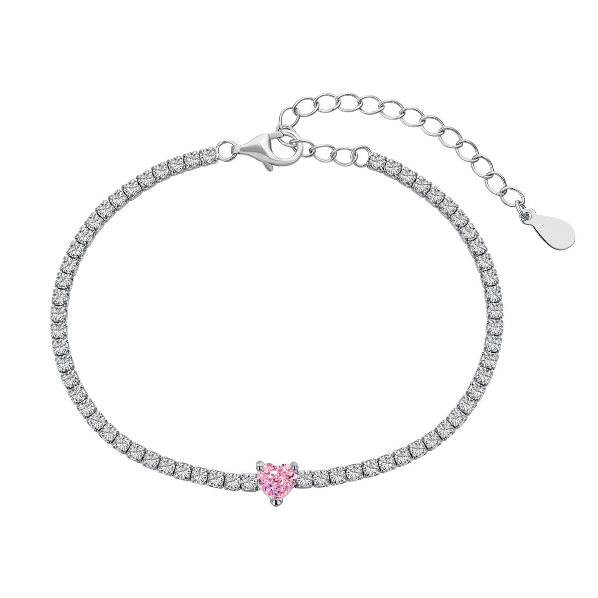 [ECHO ]0.5 Carat Elegant Romantic Heart Shape Lover Bracelet
