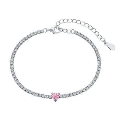 [ECHO ]0.5 Carat Elegant Romantic Heart Shape Lover Bracelet