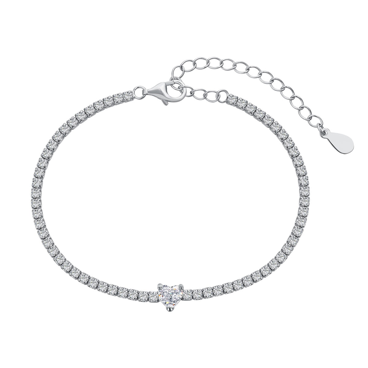 [ECHO ]0.5 Carat Elegant Romantic Heart Shape Lover Bracelet