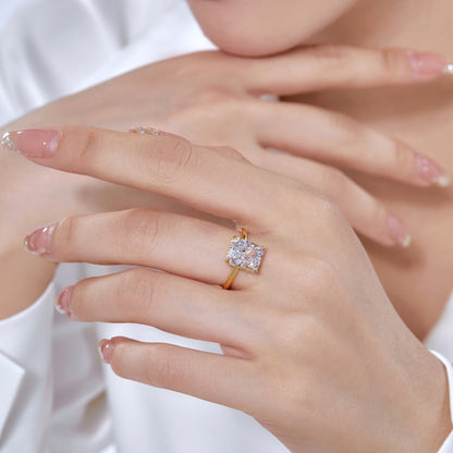 [ECHO ]4.0 Carat Ornate Enchanting Radiand Cut Banquet Ring