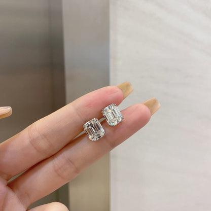 [ECHO ]Dazzling Square Shape Earrings