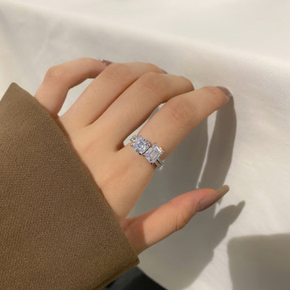 [ECHO ]2.0 Carat Scintillating Ornate Radiant Cut Party Ring