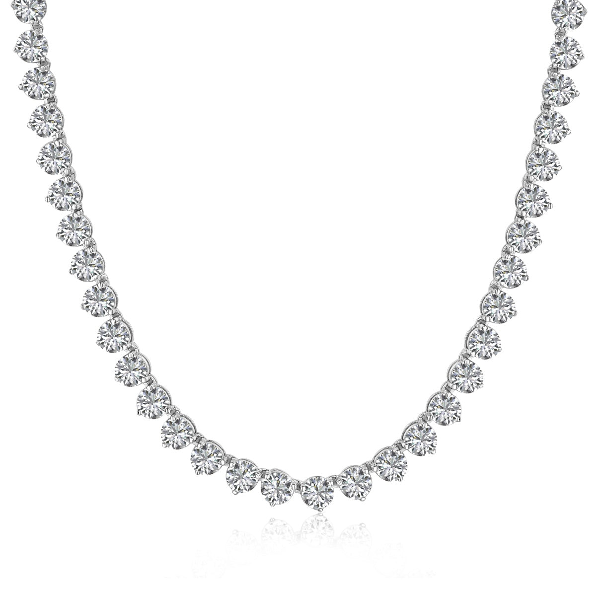 [ECHO ]Ornate Heart Cut Tennis Necklace
