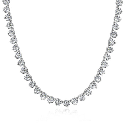 [ECHO ]Ornate Heart Cut Tennis Necklace