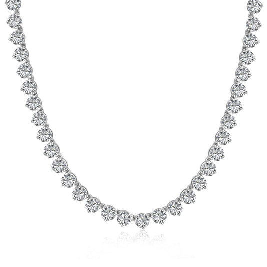 [ECHO ]Ornate Heart Cut Tennis Necklace