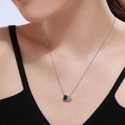 [ECHO ]Dazzling Square & Heart Shape Necklace