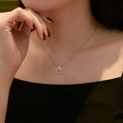 [ECHO ]Sparkling Pear Cut Necklace