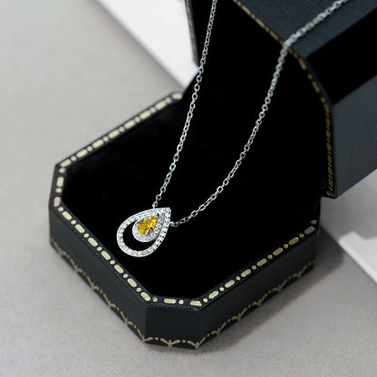 [ECHO ]Sparkling Pear Cut Necklace