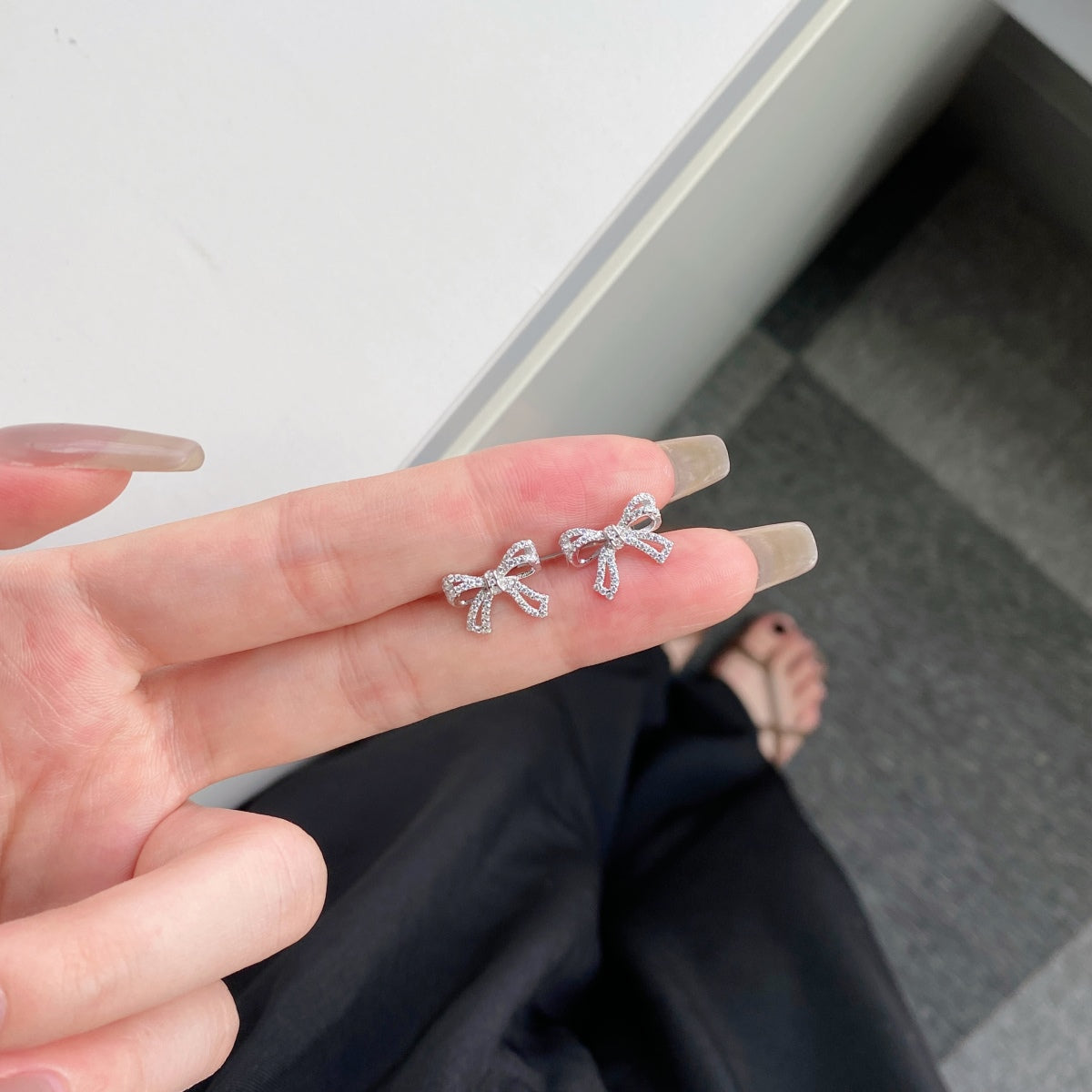 [ECHO ]Dainty Bow Shape Earrings