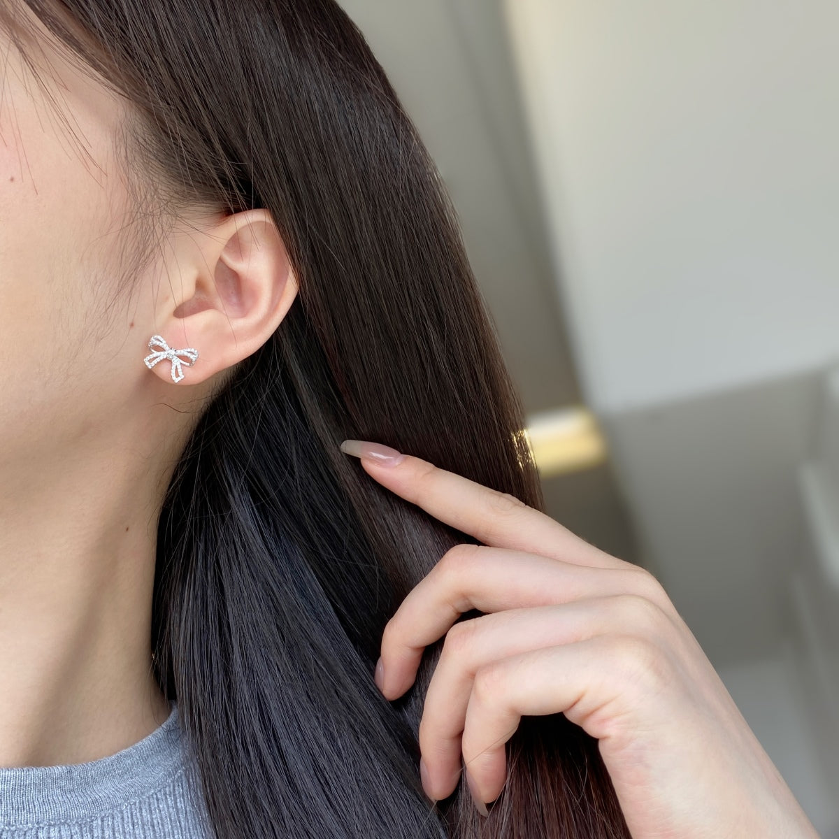 [ECHO ]Dainty Bow Shape Earrings