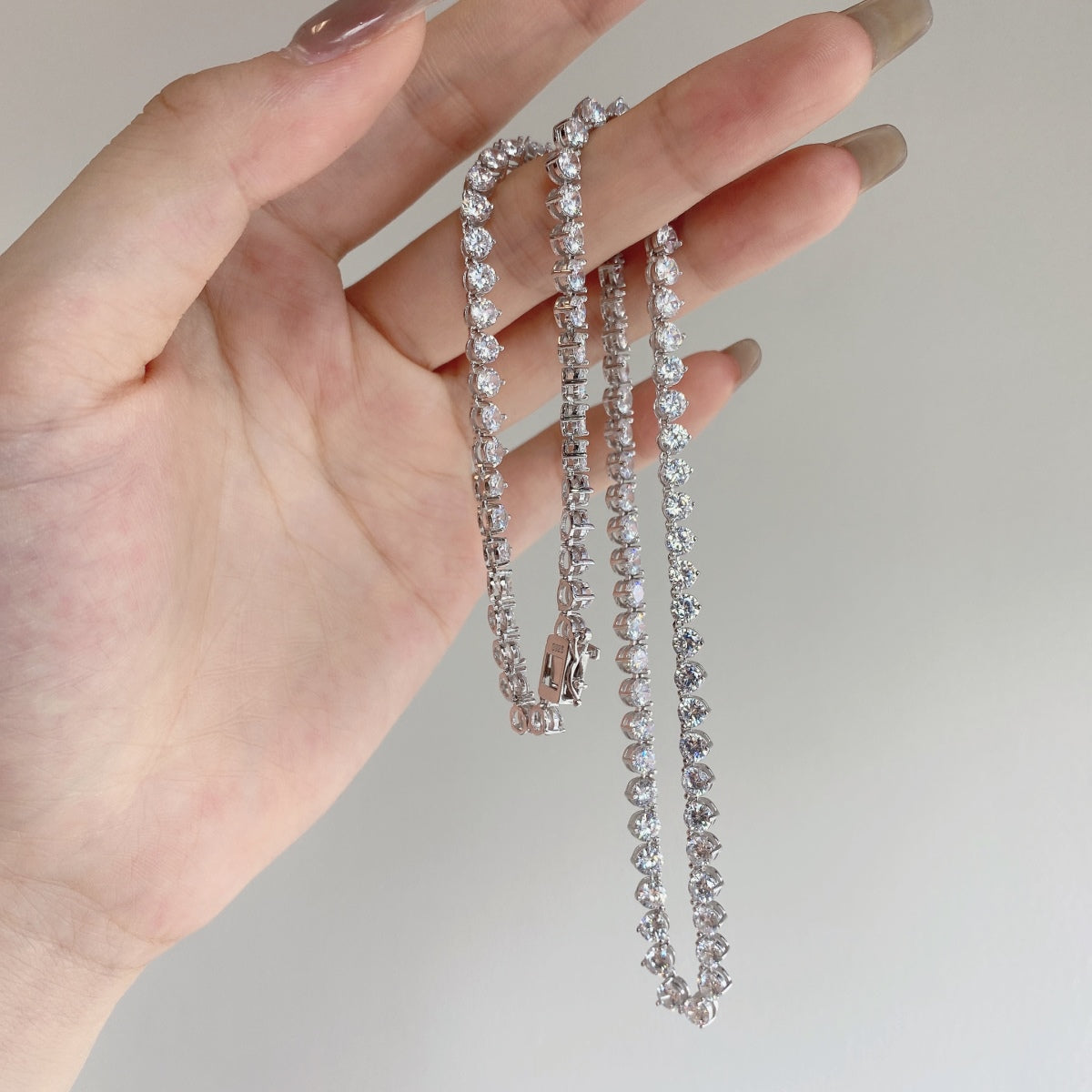 [ECHO ]Ornate Heart Cut Tennis Necklace