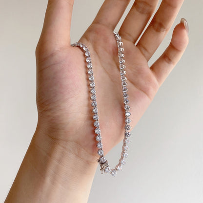[ECHO ]Ornate Heart Cut Tennis Necklace