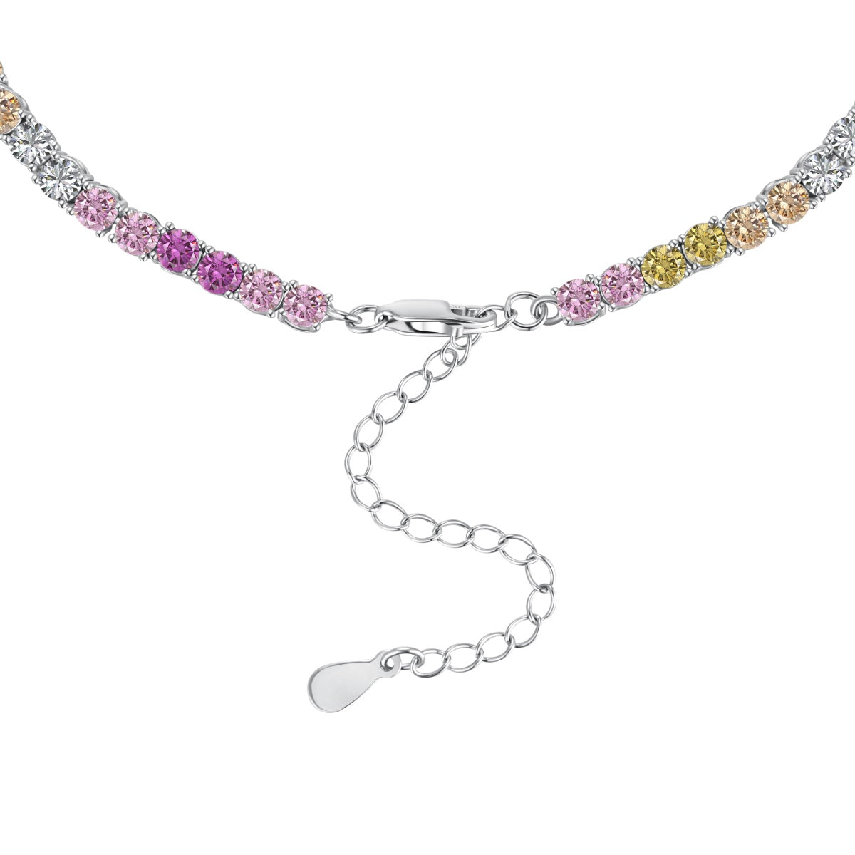 [ECHO ]Delicate Colorful Tennis Necklace