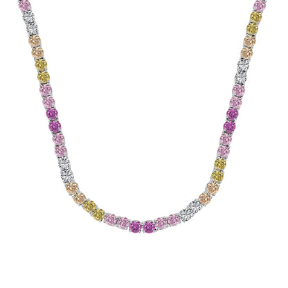 [ECHO ]Delicate Colorful Tennis Necklace