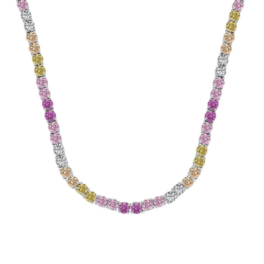 [ECHO ]Delicate Colorful Tennis Necklace