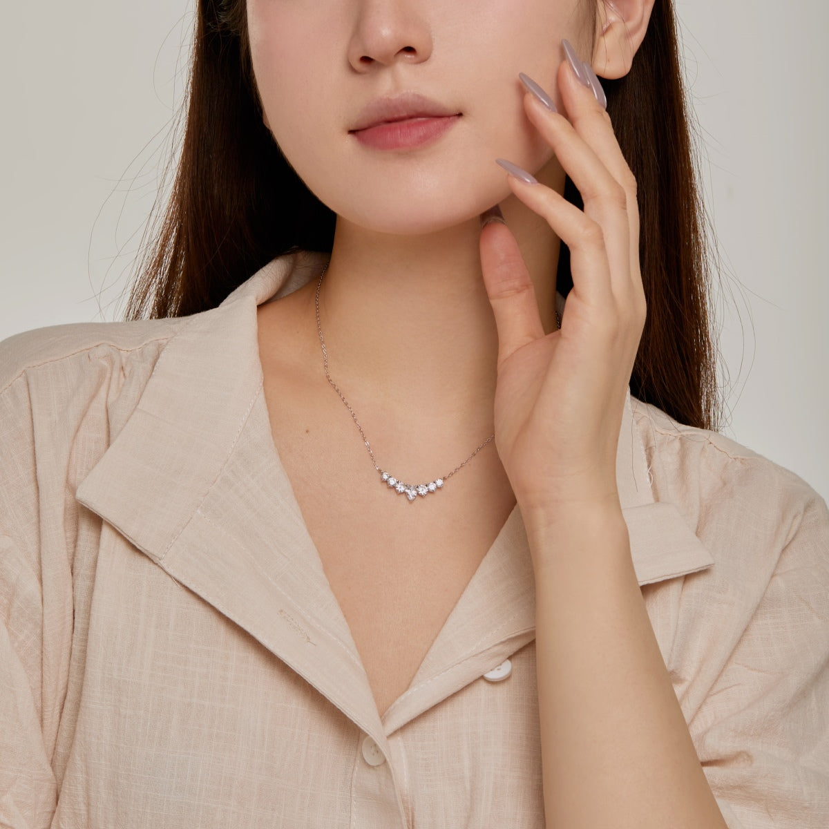 [ECHO ]Dainty Colorful Heart Necklace