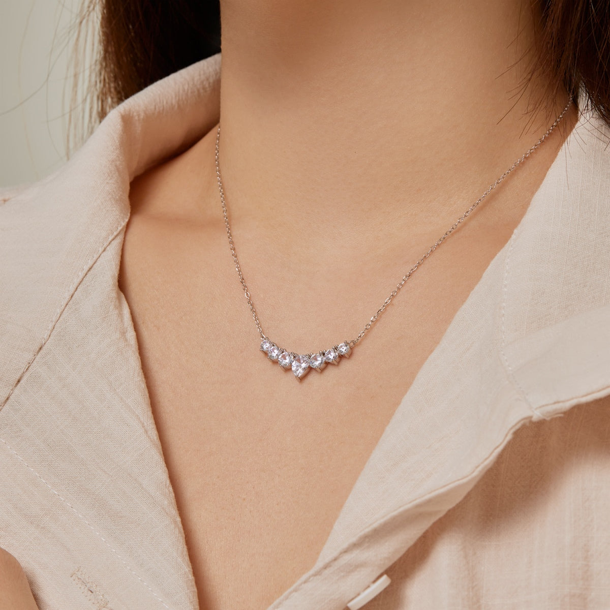[ECHO ]Dainty Colorful Heart Necklace