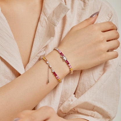 [ECHO ]Luxurious Colorful Romantic Heart Shape Lover Bracelet
