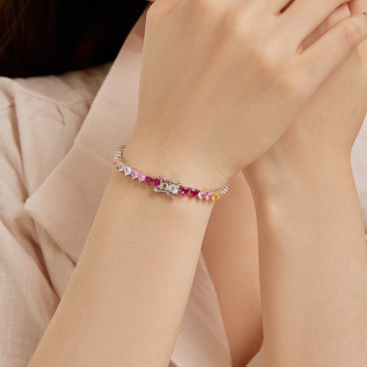 [ECHO ]Luxurious Colorful Romantic Heart Shape Lover Bracelet