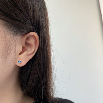 [ECHO ]Sparkling Colorful Round Shape Earrings