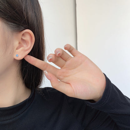 [ECHO ]Sparkling Colorful Round Shape Earrings