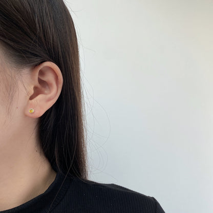 [ECHO ]Sparkling Colorful Round Shape Earrings