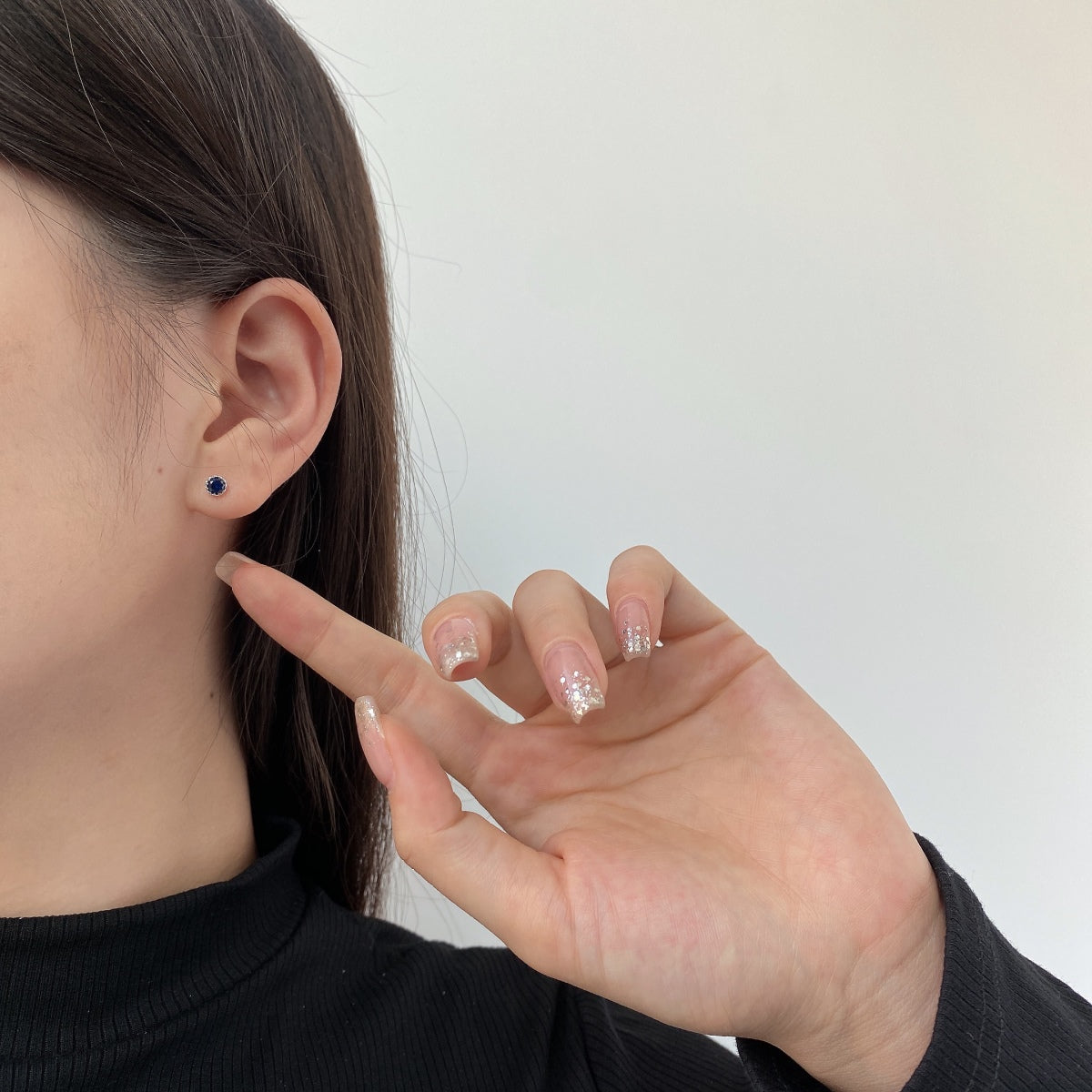 [ECHO ]Sparkling Colorful Round Shape Earrings