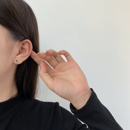 [ECHO ]Sparkling Colorful Round Shape Earrings