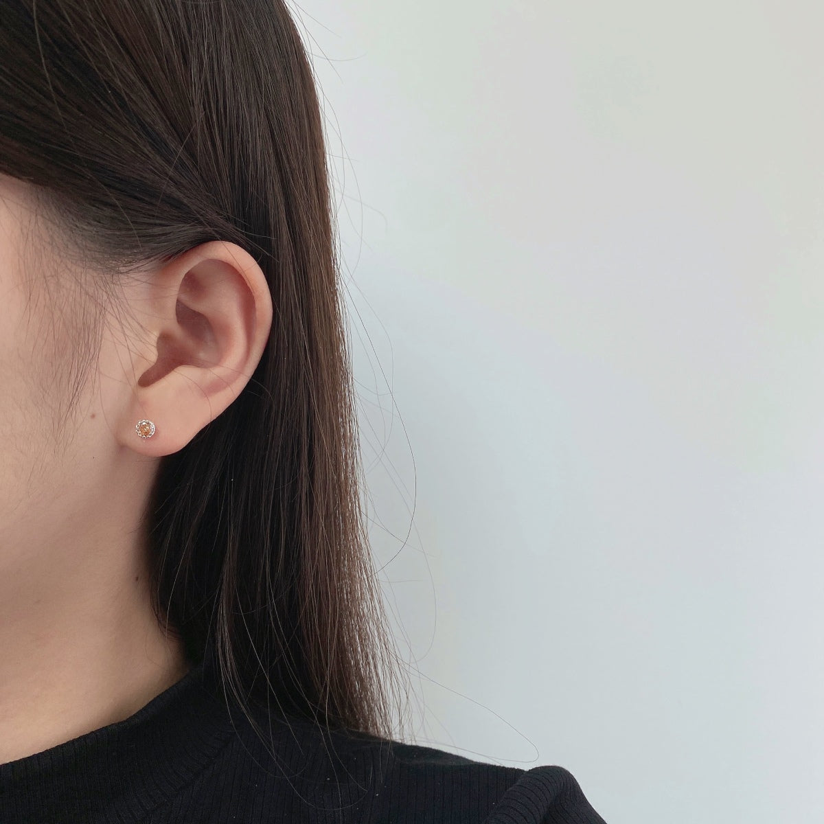 [ECHO ]Sparkling Colorful Round Shape Earrings