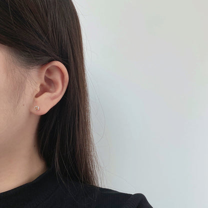 [ECHO ]Sparkling Colorful Round Shape Earrings