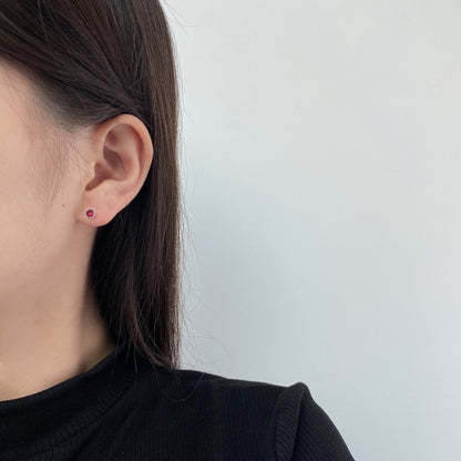 [ECHO ]Sparkling Colorful Round Shape Earrings