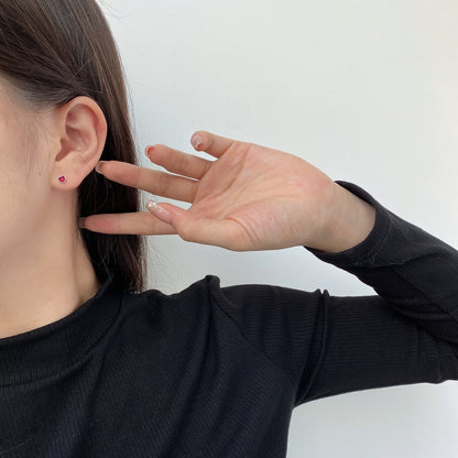 [ECHO ]Sparkling Colorful Round Shape Earrings