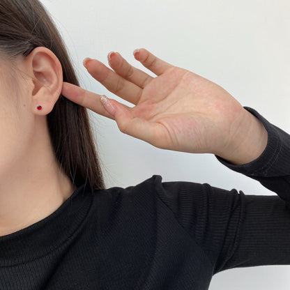 [ECHO ]Sparkling Colorful Round Shape Earrings