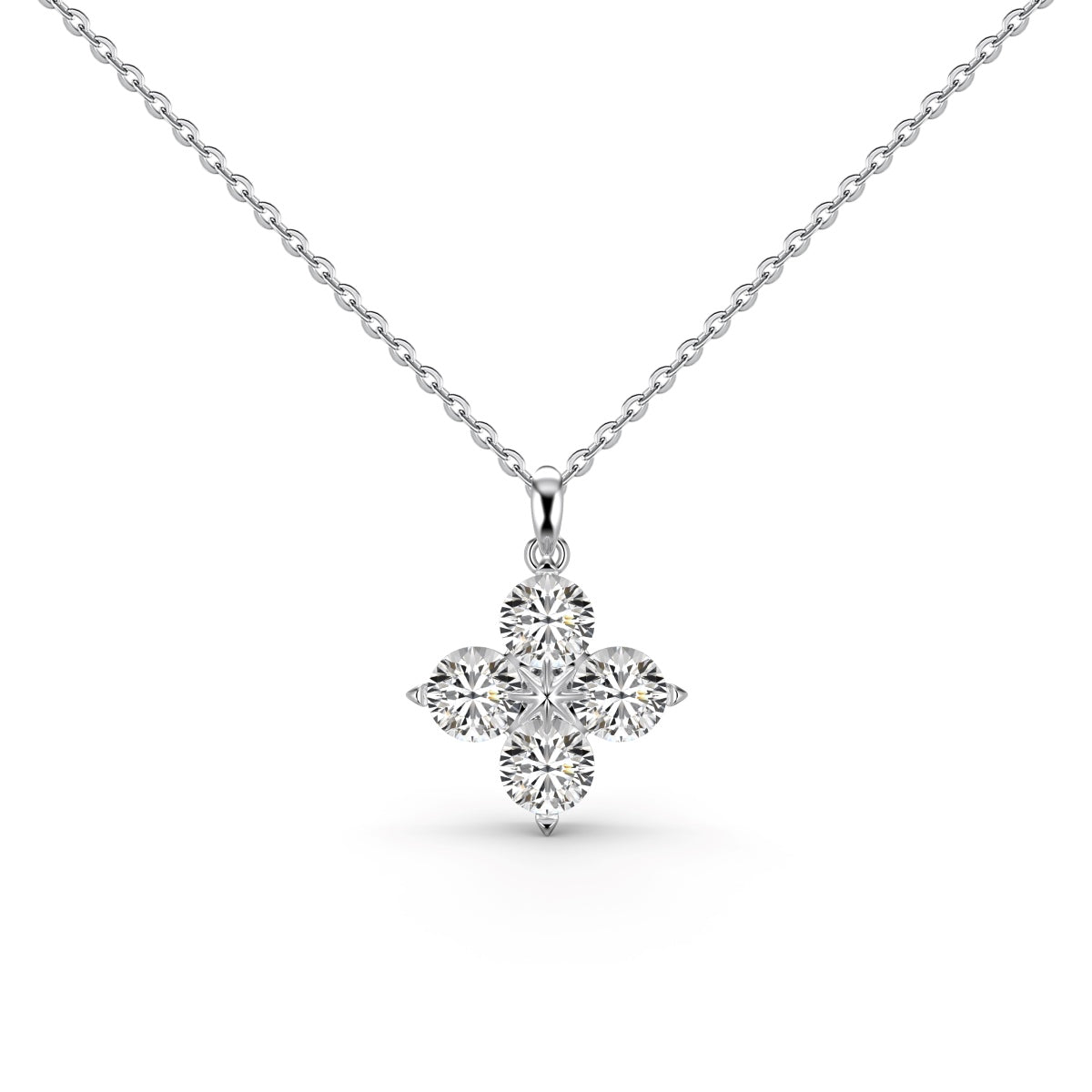 [ECHO ]Four-Leaf Clover And Eight-Pointed Star Necklace