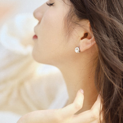 [ECHO ]Dainty Bread Pearl Earrings