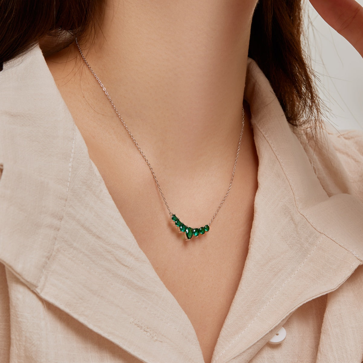 [ECHO ]Dainty Colorful Heart Necklace