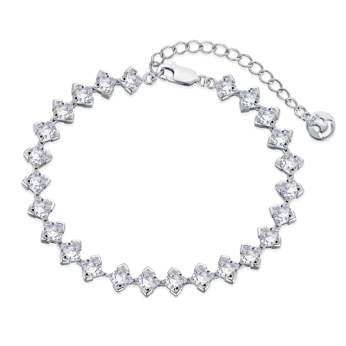 [ECHO ]0.5 Carat Ornate Princess Cut Daily Bracelet
