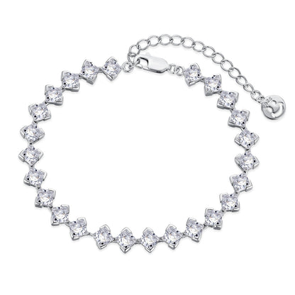 [ECHO ]0.5 Carat Ornate Princess Cut Daily Bracelet